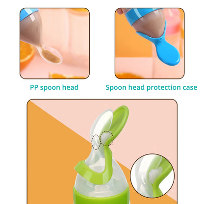 Baby Bottle With Spoon