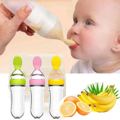 Baby Bottle With Spoon